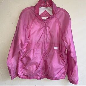 Vtg 80s Rivers Edge Barbie Pink Windbreaker M